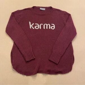 Wooden Ships Burgundy Karma Lightweight Knit Sweater Size M/L